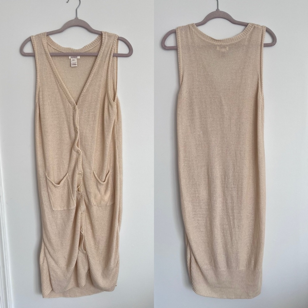 Sundance 100%‎ linen duster vest